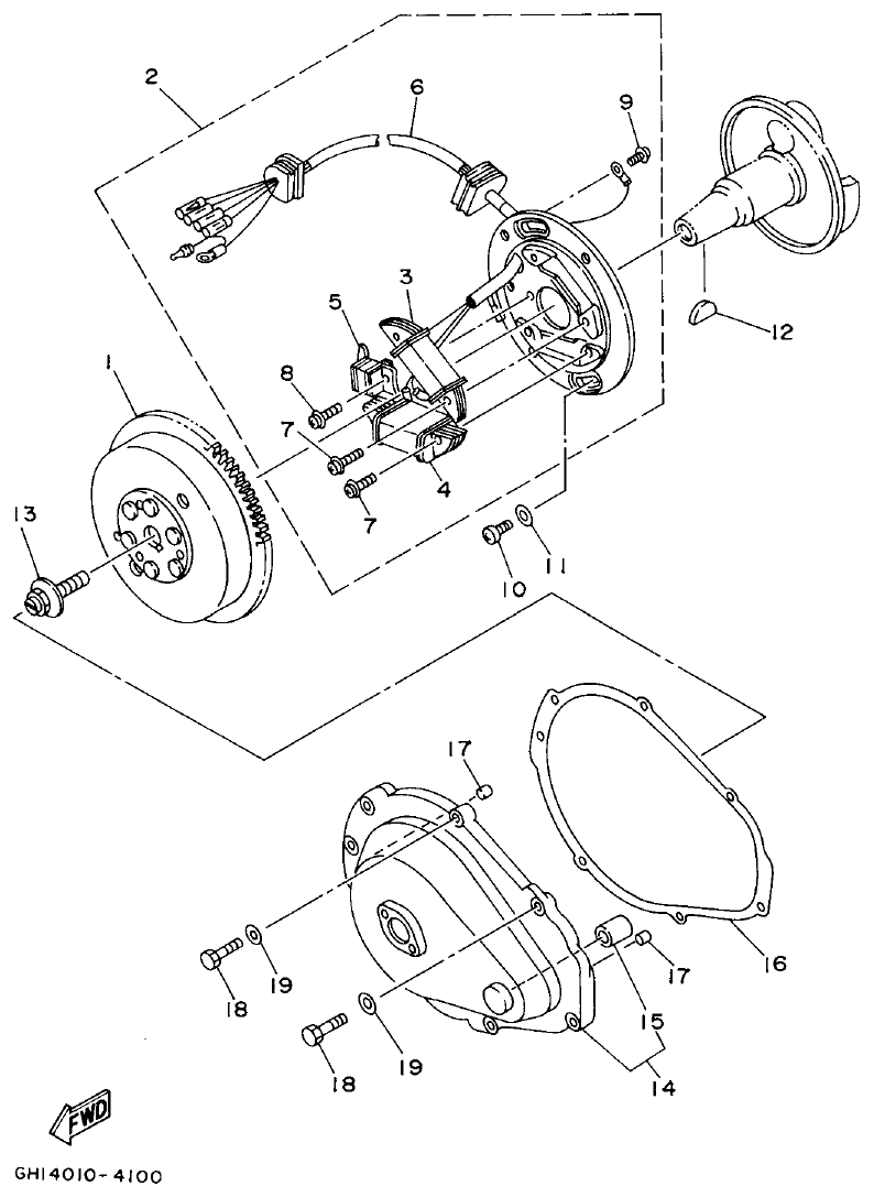 Yamaha F3D3 GENERATOR parts diagram